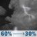 Tonight: A chance of showers and thunderstorms before 8pm, then a chance of showers and thunderstorms between 8pm and 10pm, then a slight chance of showers and thunderstorms between 10pm and 4am, then a chance of showers and thunderstorms between 4am and 5am, then a chance of showers and thunderstorms. Mostly cloudy, with a low around 64. South wind 2 to 7 mph. Chance of precipitation is 60%. New rainfall amounts between a tenth and quarter of an inch possible. Tonight: Chance Showers And Thunderstorms